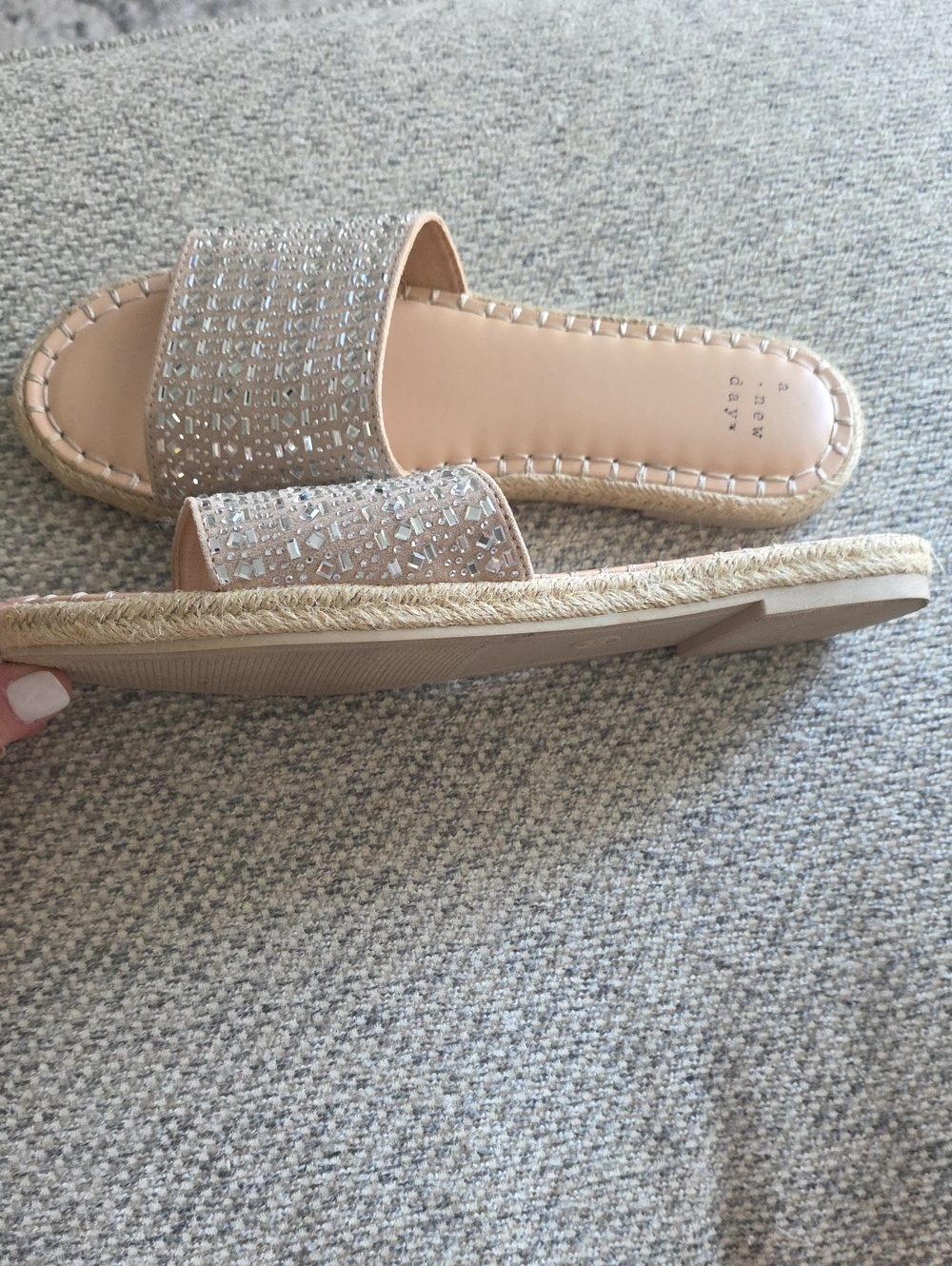 a new day Nude Sparkle Gem Slide Sandals - Picture 7 of 7